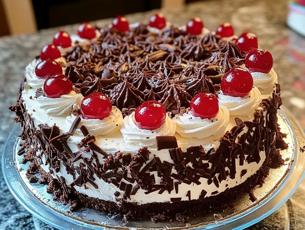 Schwarzwälder Kirschtorte, German Black Forest Cake, Chocolate Cherry Cake, Cherry Chocolate Cake